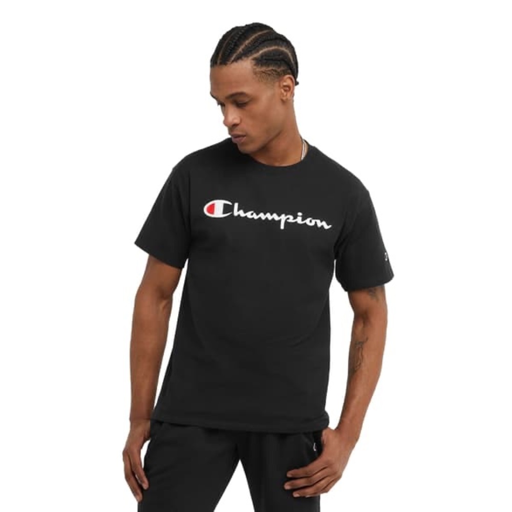 Champion Black Short Sleeve Tee